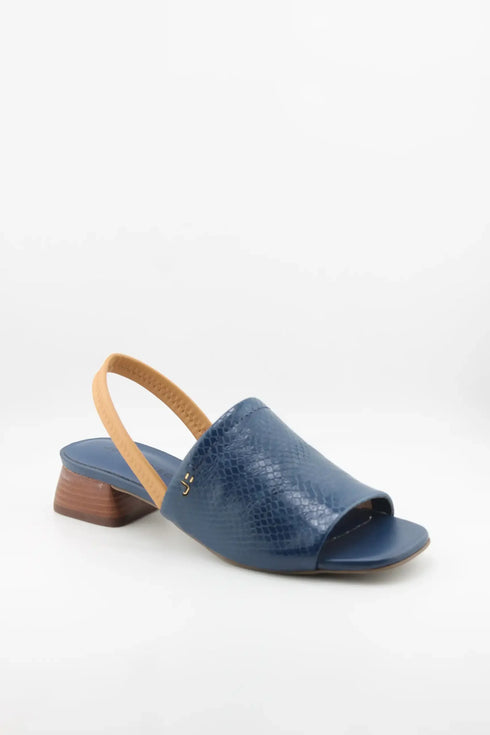 Jorge Bischoff Peep-Toe Slingback Low Block Sandals